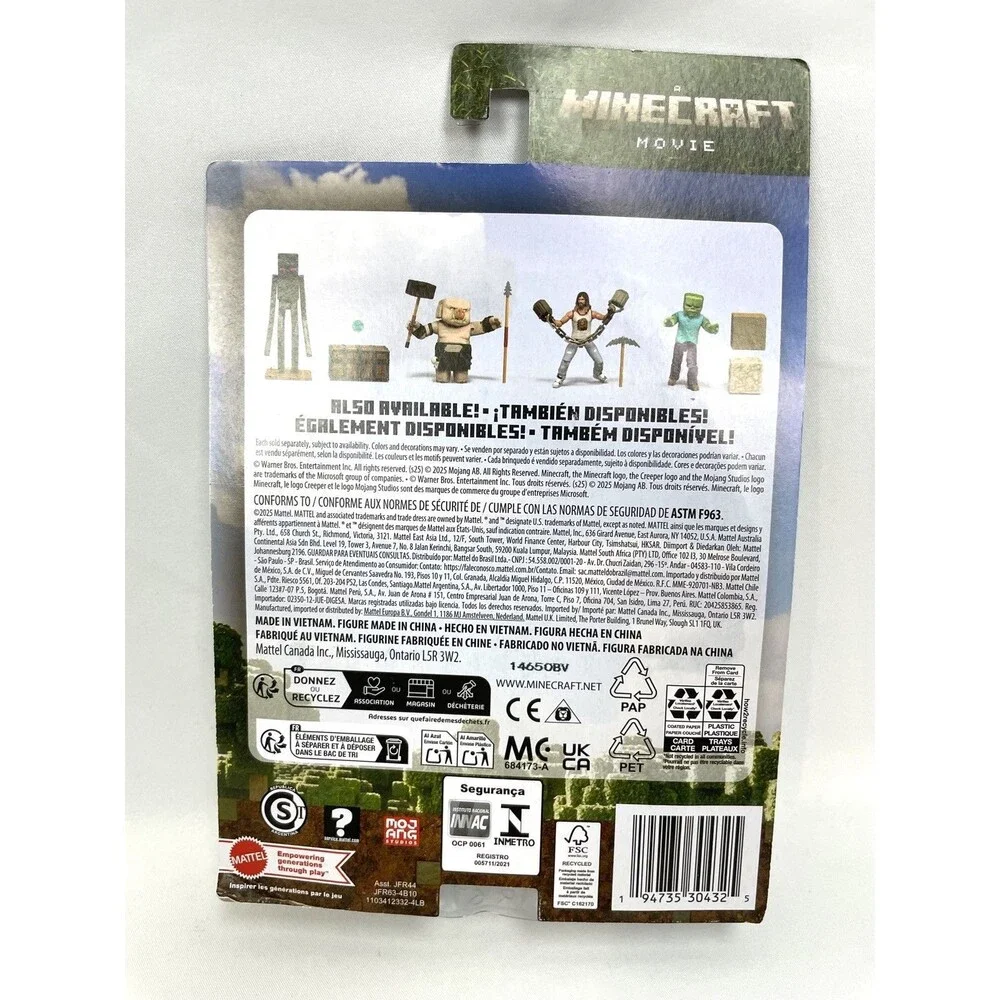 Minecraft‎ Movie Garret Action Figure Pickaxe Poseable Mattel Man Gift